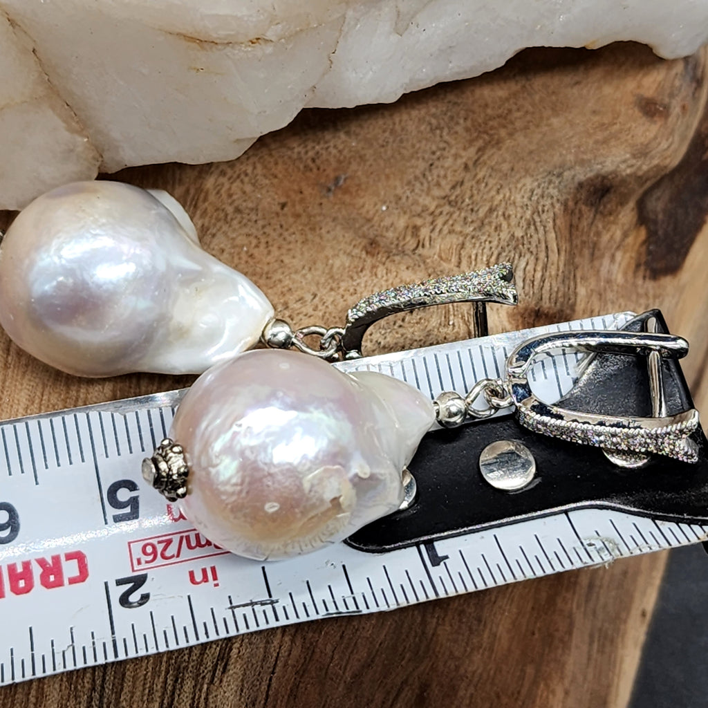 Just The Sweet Thing / Designer Jewelry Silver Earrings Natural Baroque Pearls Hypoallergenic Jewelry Most Popular Jewelry Gift For Women