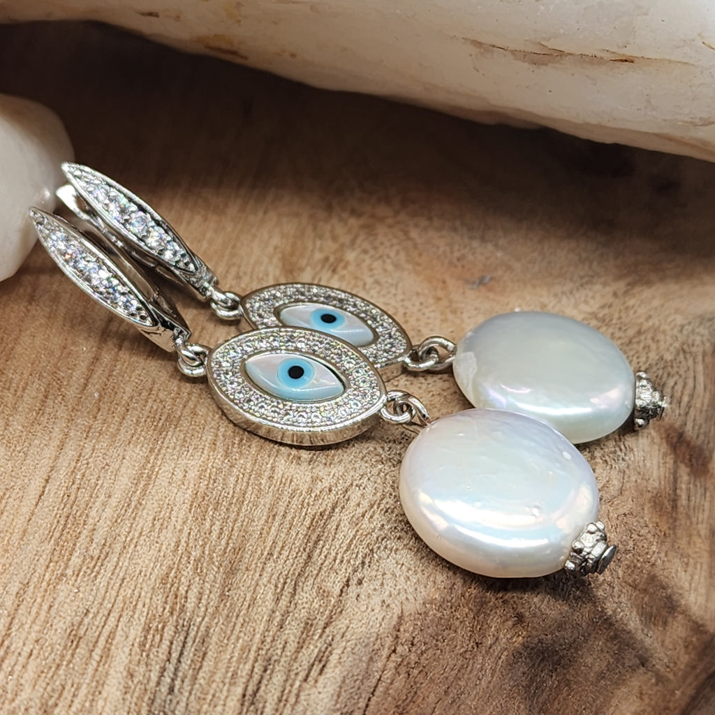 We See Each Other / Designer Jewelry Silver Earrings Natural Coin Pearls Hypoallergenic Jewelry Most Popular Jewelry Gift For Women