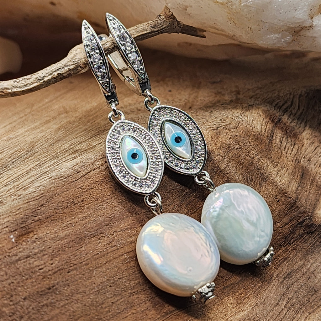 We See Each Other / Designer Jewelry Silver Earrings Natural Coin Pearls Hypoallergenic Jewelry Most Popular Jewelry Gift For Women