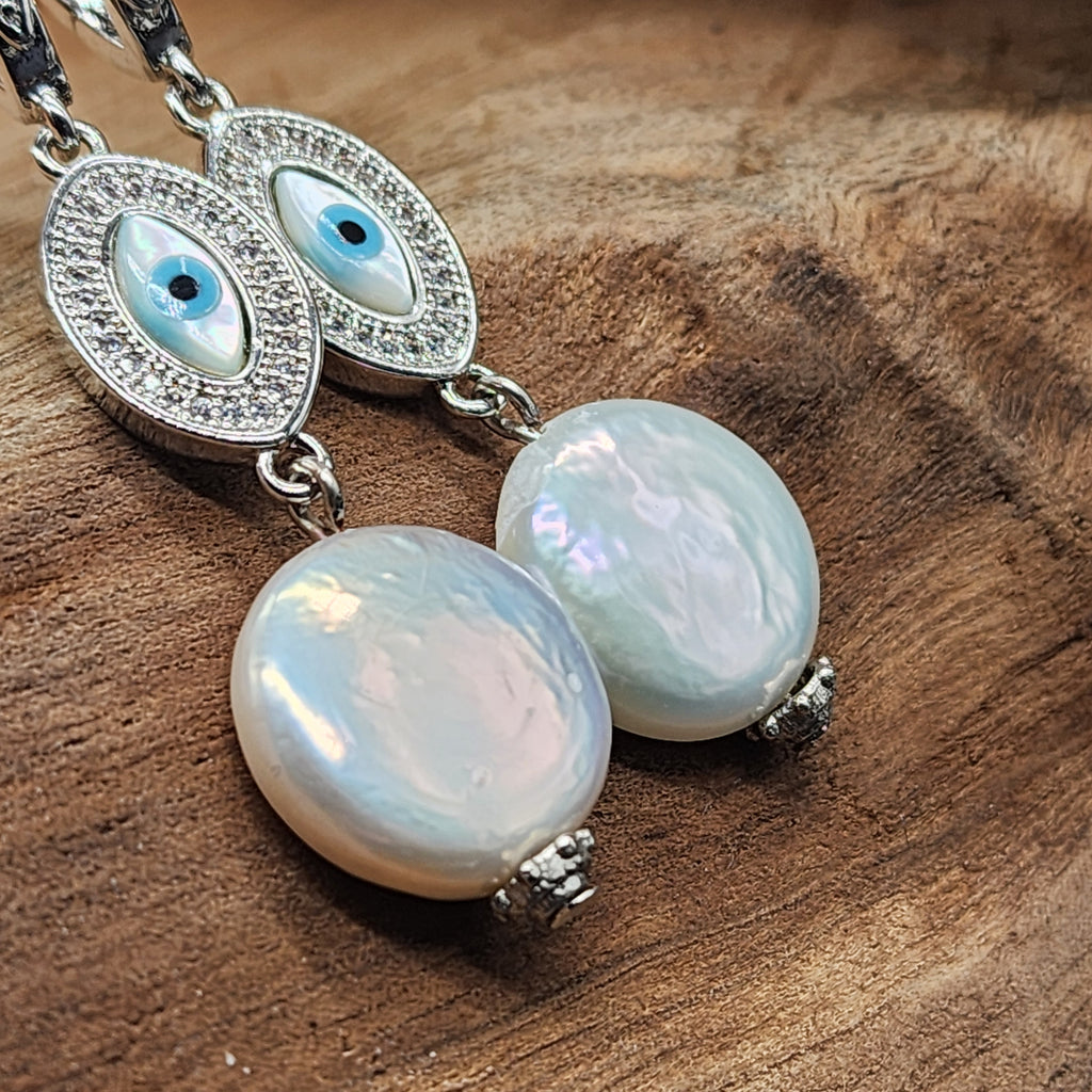 We See Each Other / Designer Jewelry Silver Earrings Natural Coin Pearls Hypoallergenic Jewelry Most Popular Jewelry Gift For Women