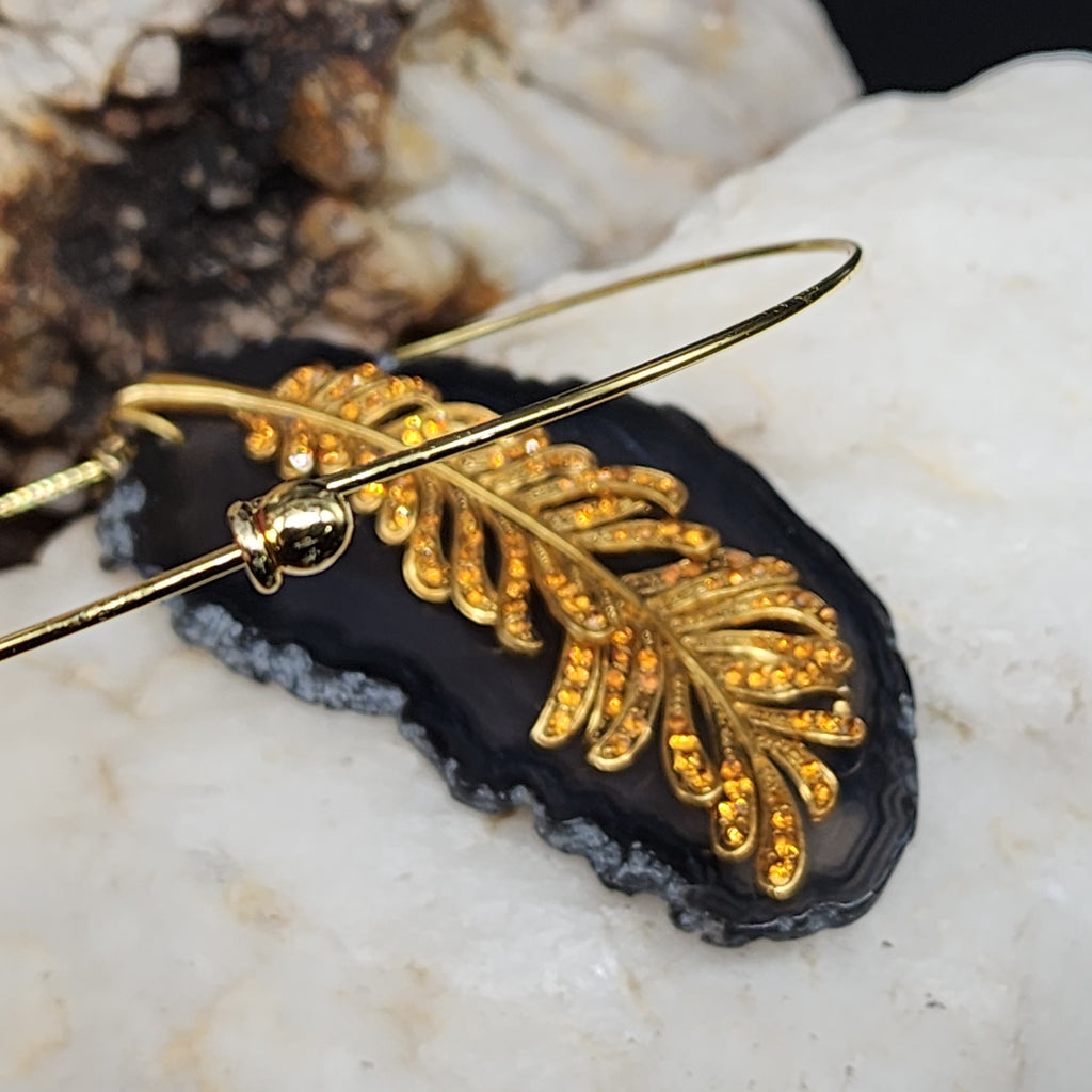 Sacrament Of Night / Artisan Boho Necklace Designer Jewelry Silver Floral Pendant Natural Black Agate Stone Unique Necklace Gift