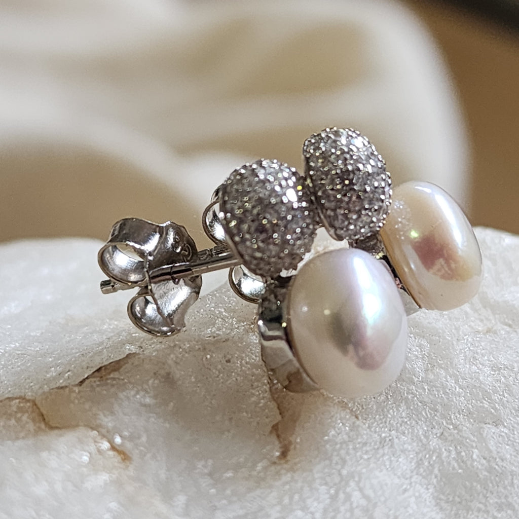 Who’s That Girl / Most Popular Jewelry Silver Gold Earrings Natural Pearls Studs Hypoallergenic Jewelry Gift For Women