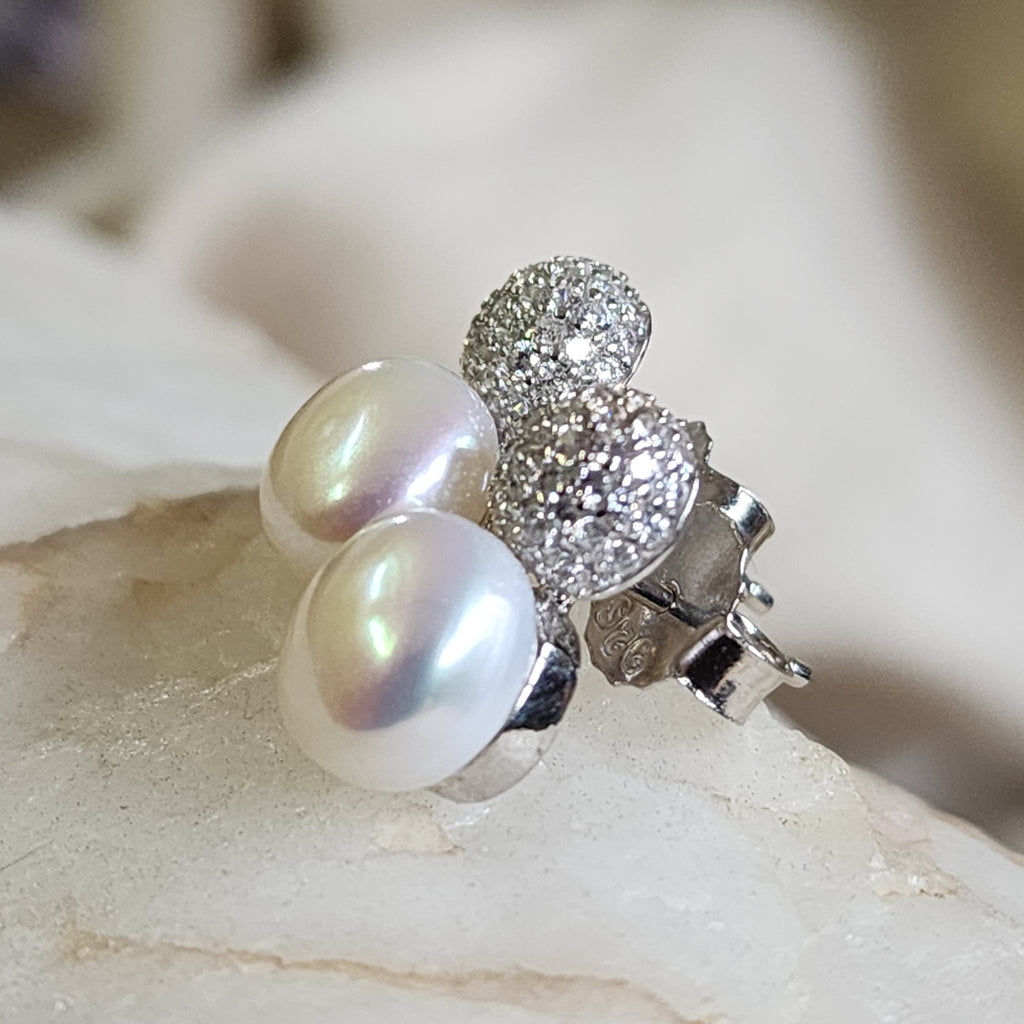 Who’s That Girl / Most Popular Jewelry Silver Gold Earrings Natural Pearls Studs Hypoallergenic Jewelry Gift For Women