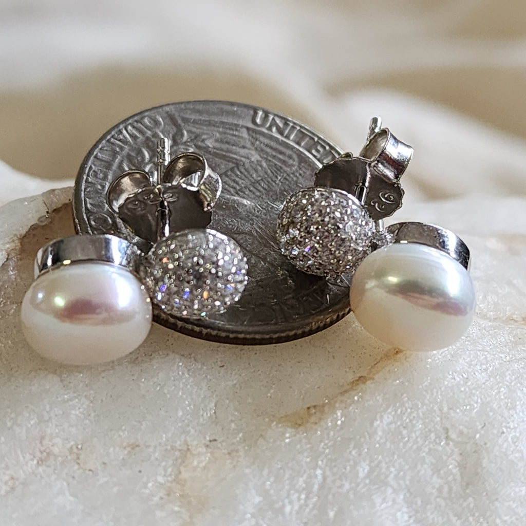 Who’s That Girl / Most Popular Jewelry Silver Gold Earrings Natural Pearls Studs Hypoallergenic Jewelry Gift For Women