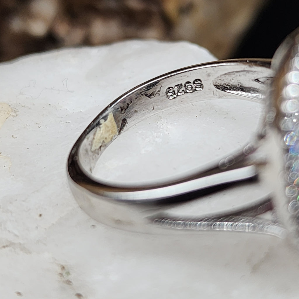 Make Me Yours / 7/ Designer Jewelry Natural Blue London Topaz Stone Unique Ring Hypoallergenic Silver 925 Ring Gift for Momen