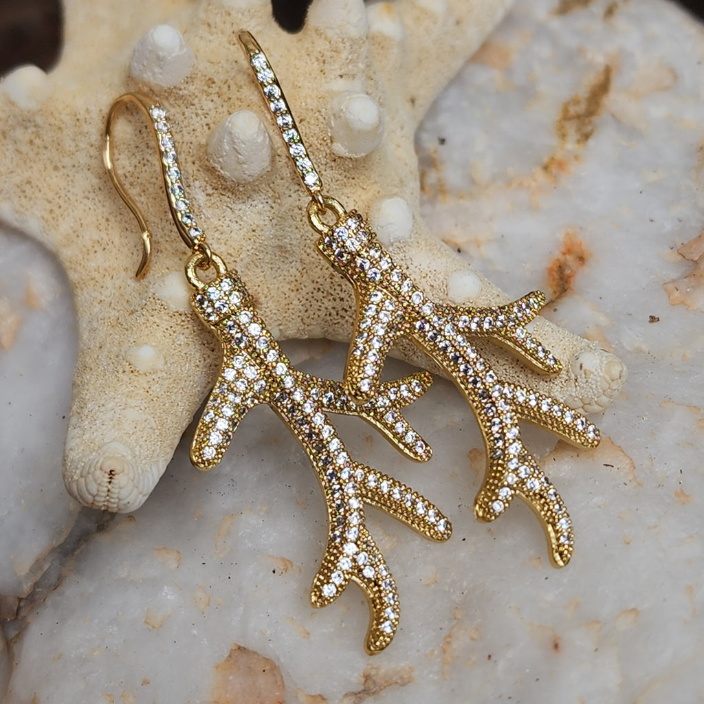 Reef / Most Popular Jewelry Silver Gold Earrings Natural Topaz Studs Hypoallergenic Earrings Gift For Women