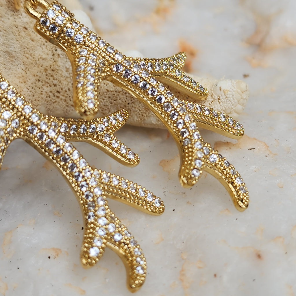 Reef / Most Popular Jewelry Silver Gold Earrings Natural Topaz Studs Hypoallergenic Earrings Gift For Women