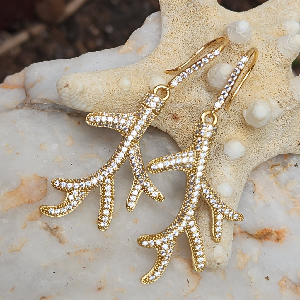 Reef / Most Popular Jewelry Silver Gold Earrings Natural Topaz Studs Hypoallergenic Earrings Gift For Women