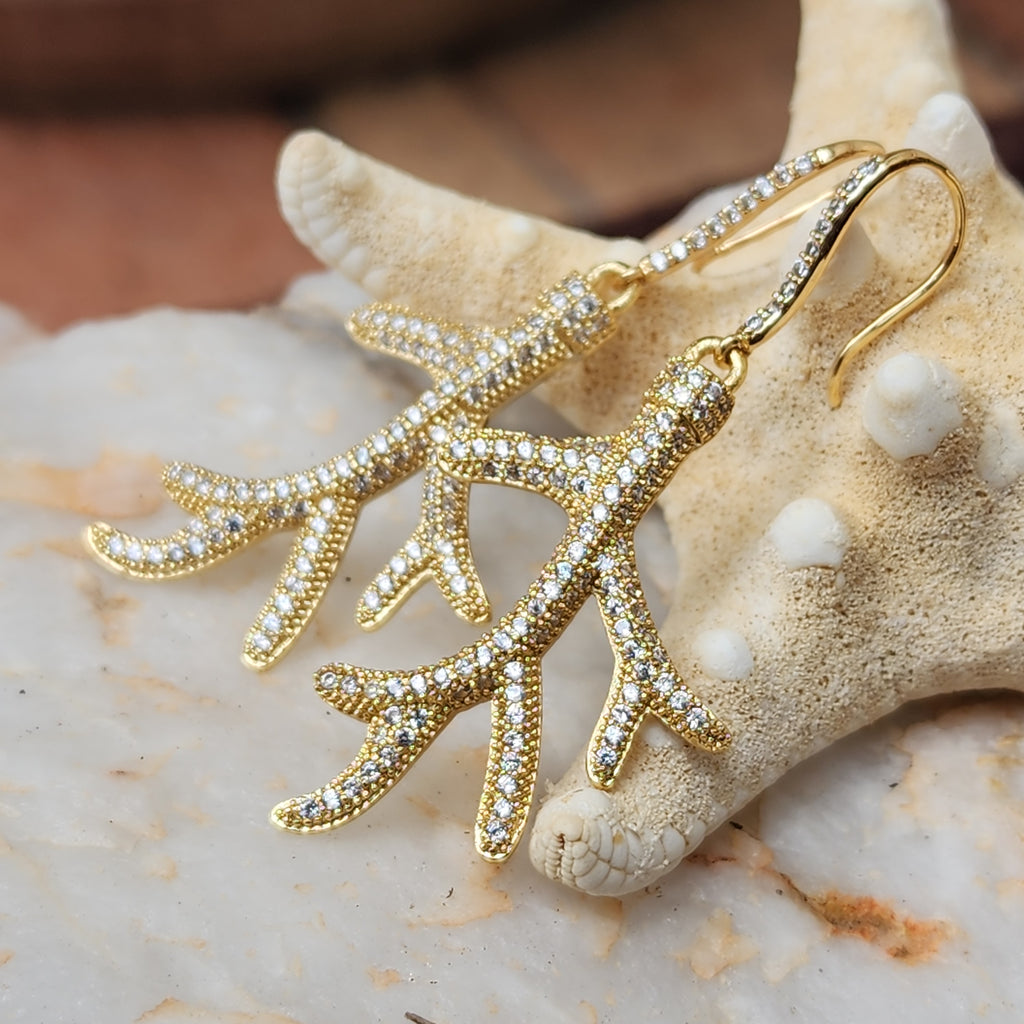 Reef / Most Popular Jewelry Silver Gold Earrings Natural Topaz Studs Hypoallergenic Earrings Gift For Women