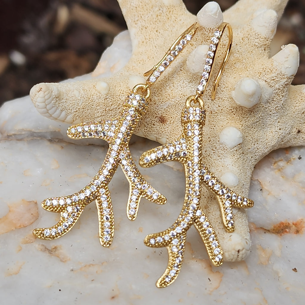 Reef / Most Popular Jewelry Silver Gold Earrings Natural Topaz Studs Hypoallergenic Earrings Gift For Women