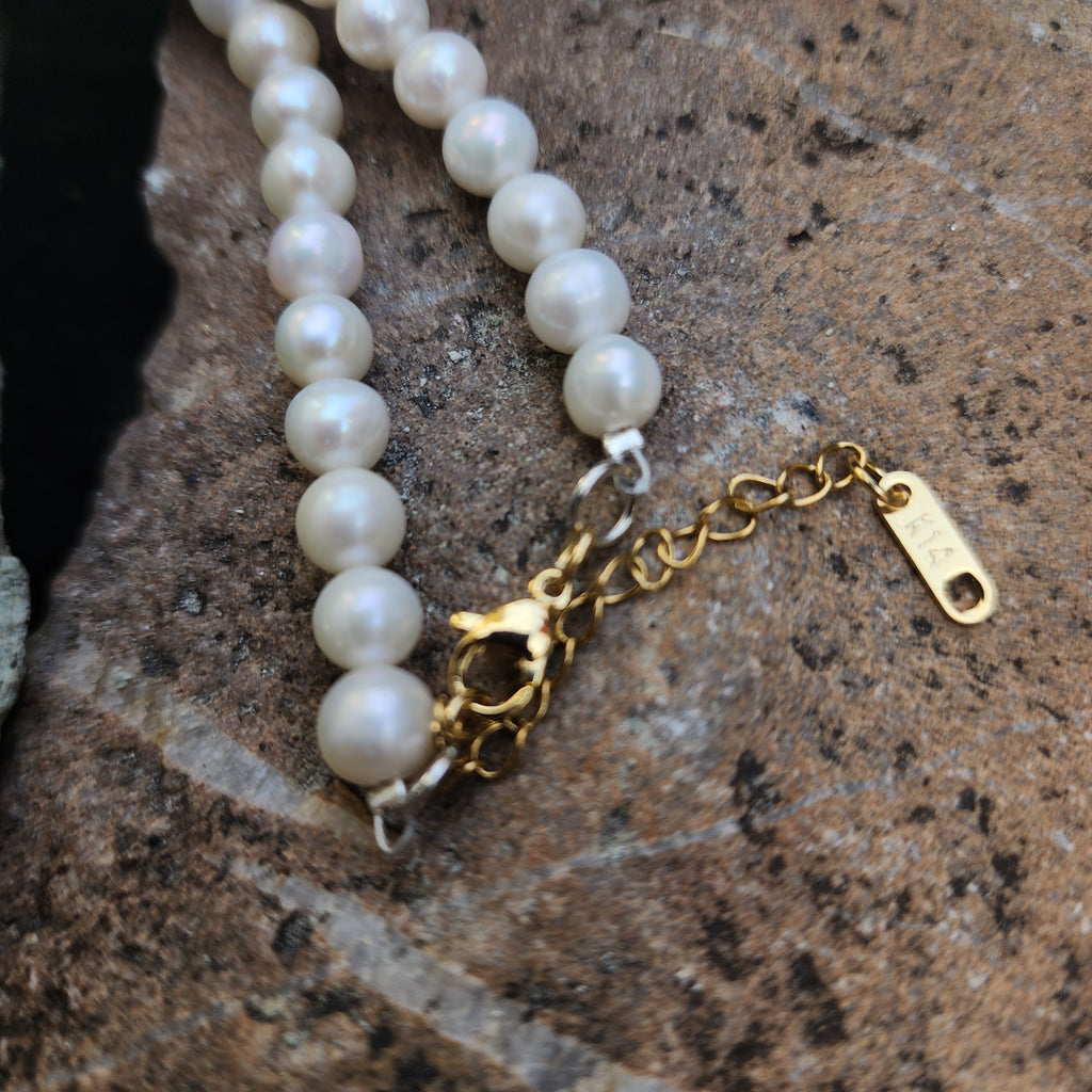 Living For / Designer Jewelry Solid Sterling Silver 925 14 kt Gold Pendant Genuine Amazonite Diamonds Rhodium Freshwater Pearls Gift