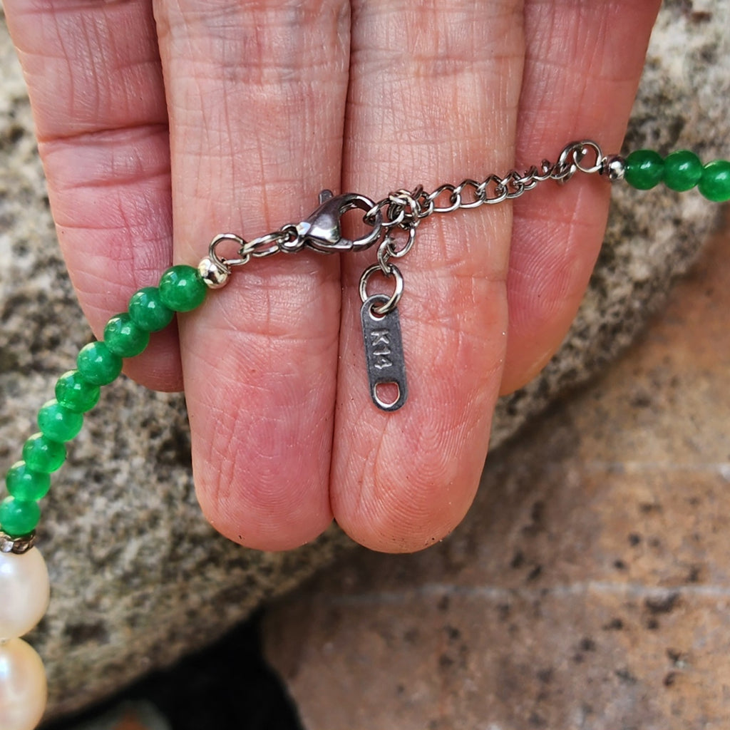 Dragon Jade / Designer Jewelry Silver Dragon Pendant Large Genuine Baroque Pearl Unique Jade Jewelry Gift For Lady Big Pearl Necklace