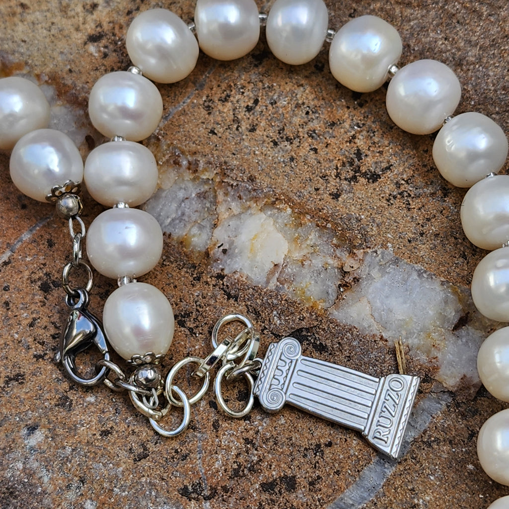 Drop Gorgeous / Classic Pearls Silver Necklace For Women Bow Necklace Large Baroque Pearl Pendant Unique Pearls Jewelry Gift For Lady