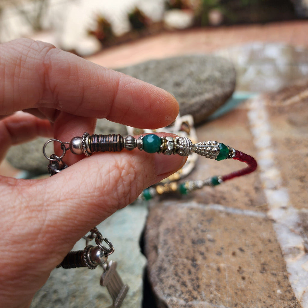 Trip To Morocco / Designer Logo Monogram Solid Sterling Silver 925 Antique Hamsa Pendant Exotic Necklace Austrian Crystal Necklace For Gift