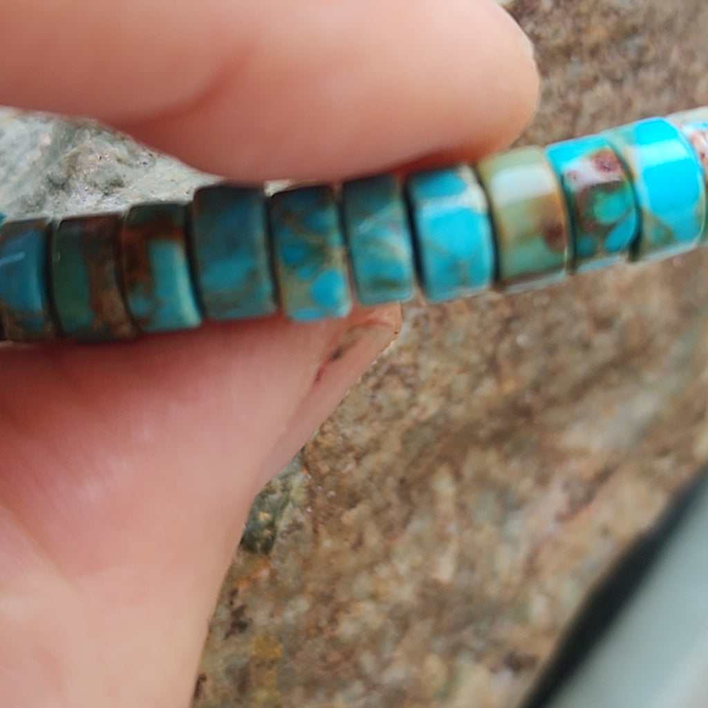 All Your Love / Boho Turquoise Necklace For Women Turquoise Shield Necklace Large Baroque Pearl Pendant Unique Jewelry Gift