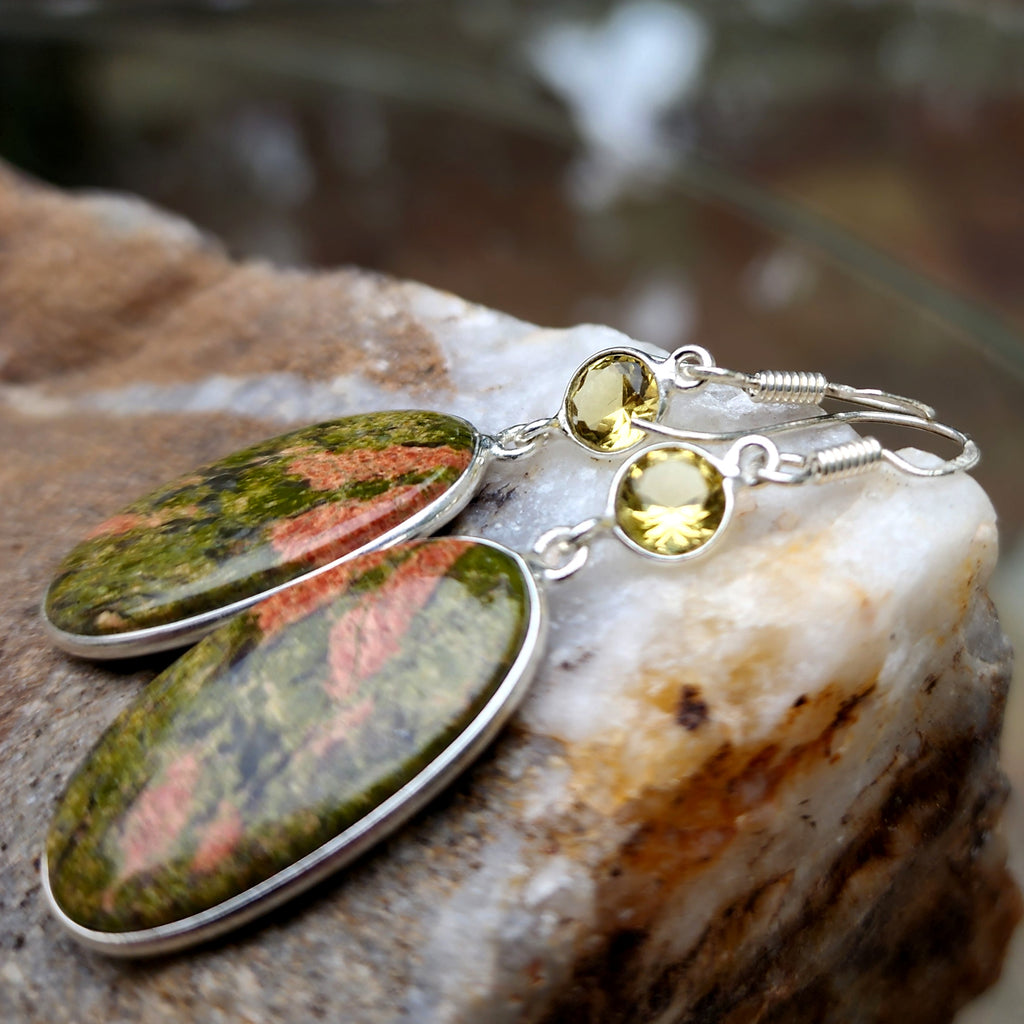 Desert Dreams / Silver Sterling 925 Earrings Natural Pearls Crystals Stone Hypoallergenic Jewelry Jewelry Gift For Women