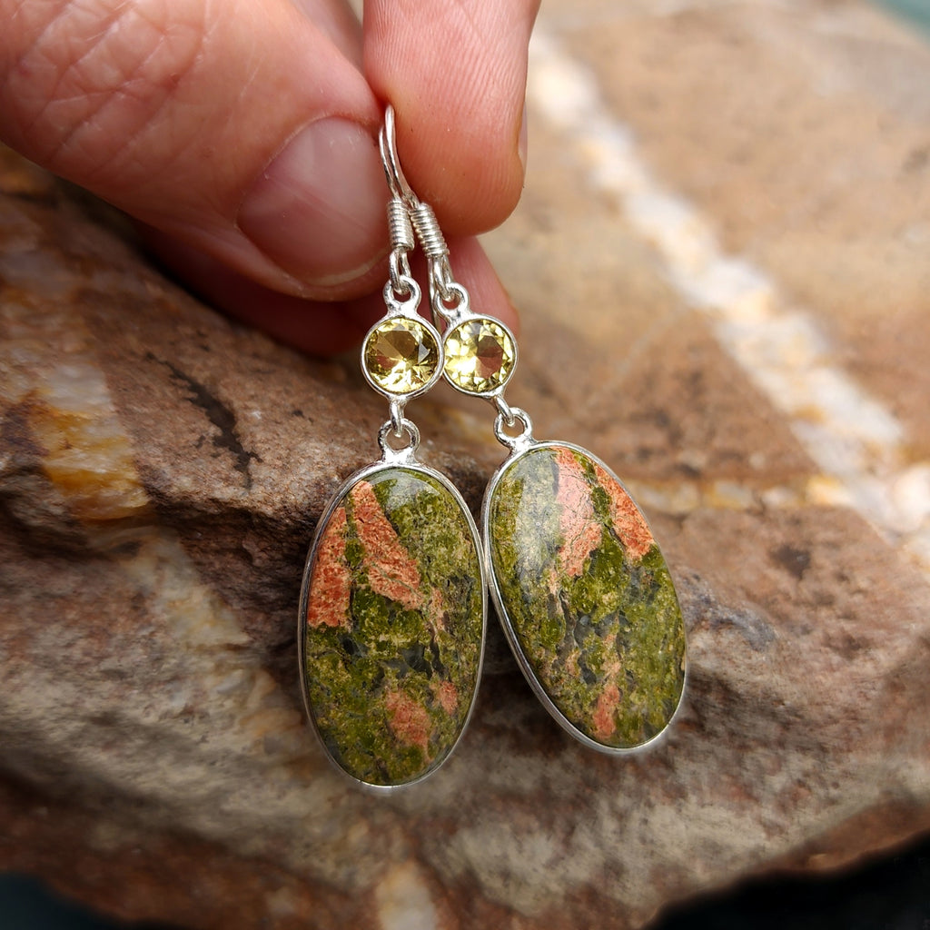 Desert Dreams / Silver Sterling 925 Earrings Natural Pearls Crystals Stone Hypoallergenic Jewelry Jewelry Gift For Women