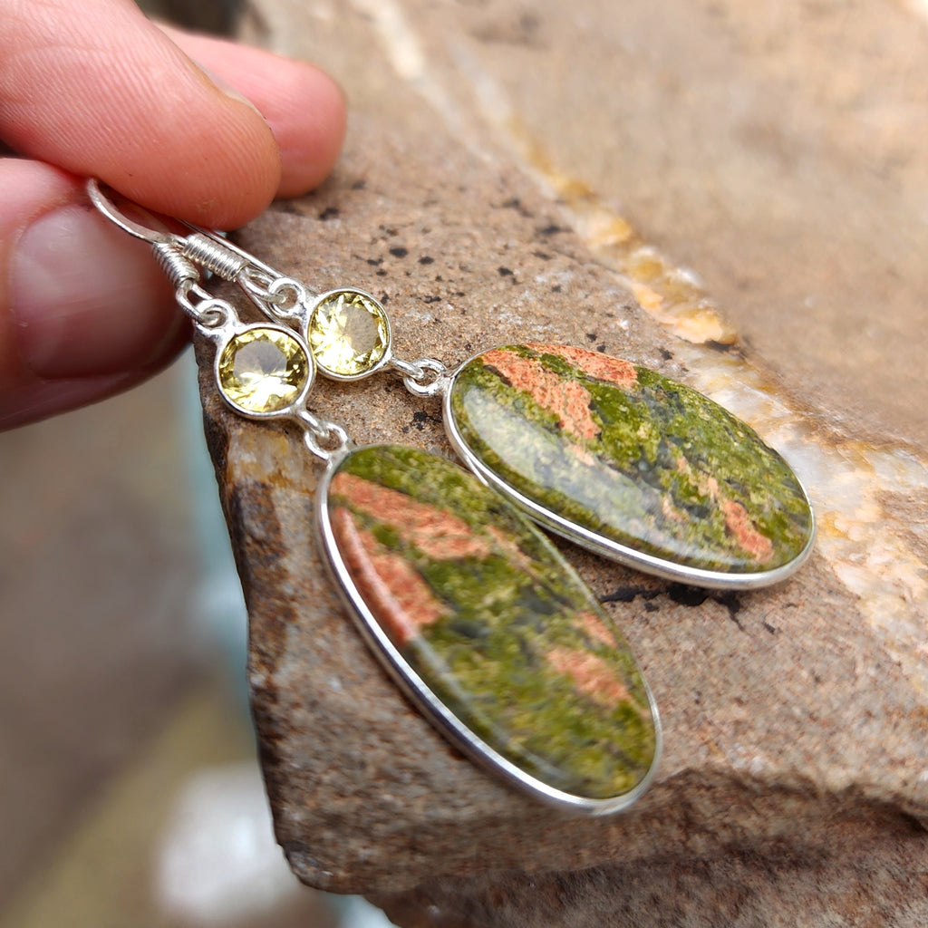 Desert Dreams / Silver Sterling 925 Earrings Natural Pearls Crystals Stone Hypoallergenic Jewelry Jewelry Gift For Women