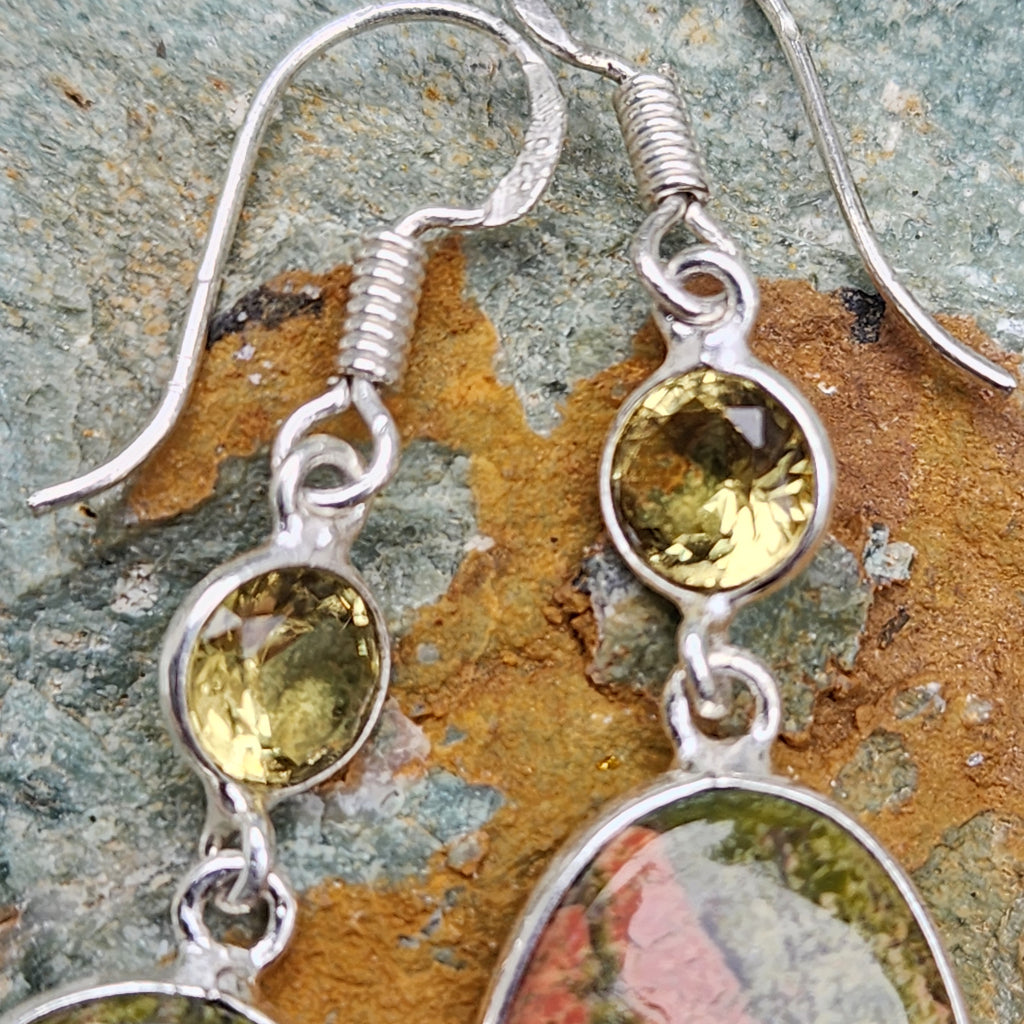 Desert Dreams / Silver Sterling 925 Earrings Natural Pearls Crystals Stone Hypoallergenic Jewelry Jewelry Gift For Women