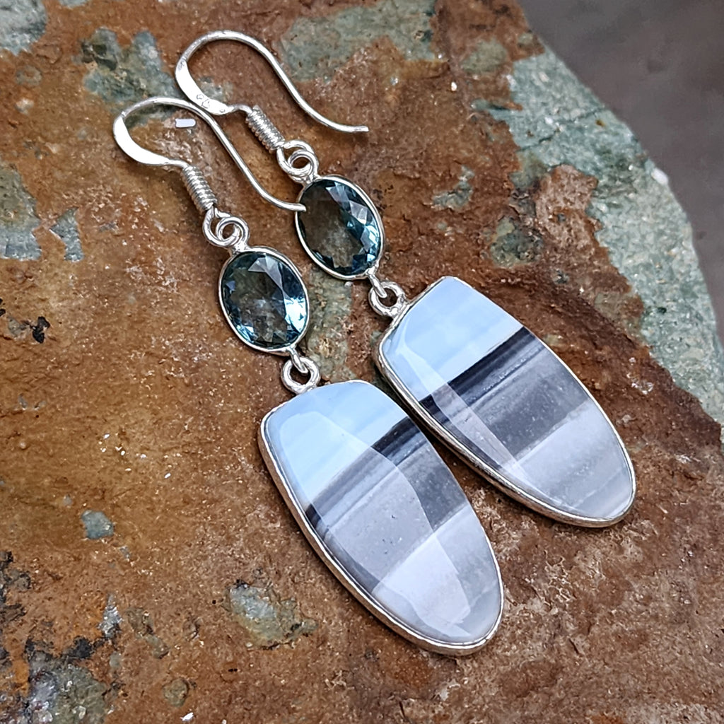 DREAMING SOUL / Silver Sterling 925 Earrings Natural Pearls Crystals Stone Hypoallergenic Jewelry Jewelry Gift For Women