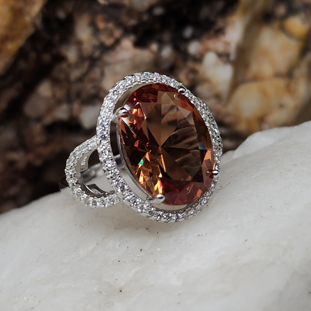 Monroe / 7.2 / Designer Jewelry Alexandrite Stone Unique Ring Hypoallergenic Silver 925 Ring Gift for Momen