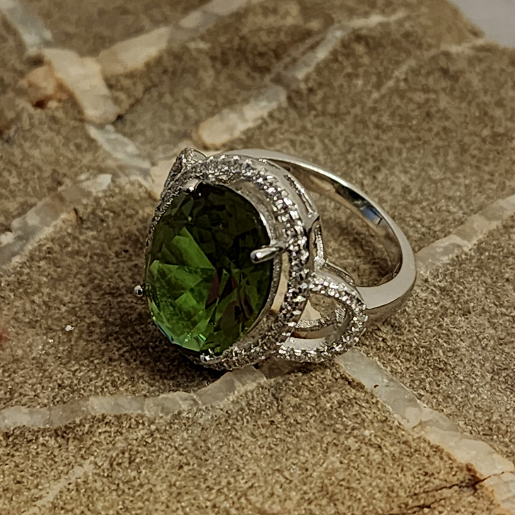 Monroe / 7.2 / Designer Jewelry Alexandrite Stone Unique Ring Hypoallergenic Silver 925 Ring Gift for Momen