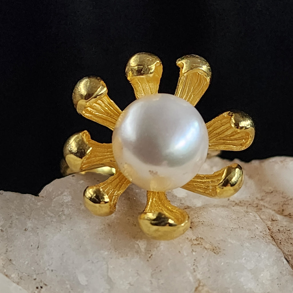Look Into the Sun / 8 / Most Popular Jewelry Silver Gold Rings Natural Pearls Hypoallergenic Jewelry Gift For Women