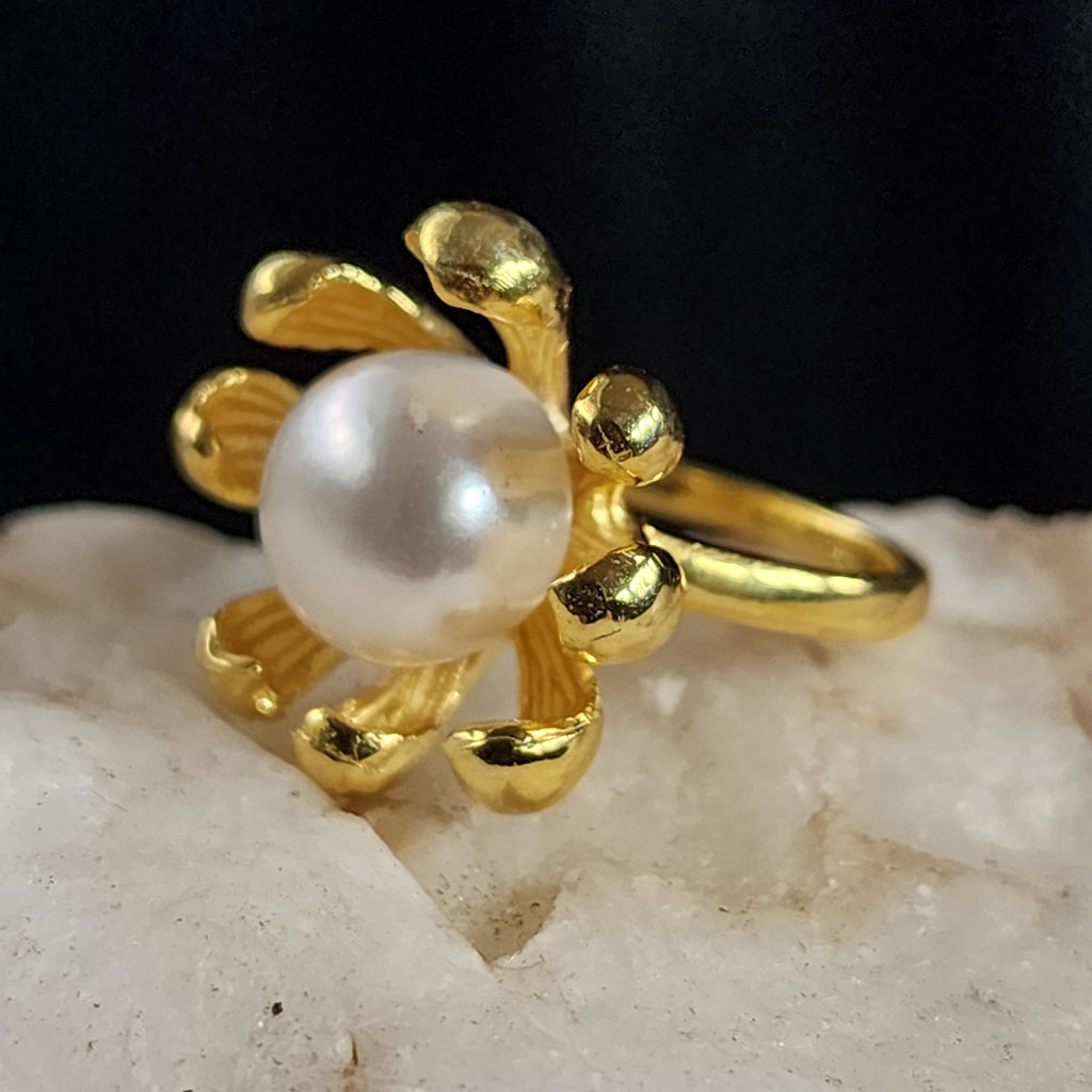 Look Into the Sun / 8 / Most Popular Jewelry Silver Gold Rings Natural Pearls Hypoallergenic Jewelry Gift For Women