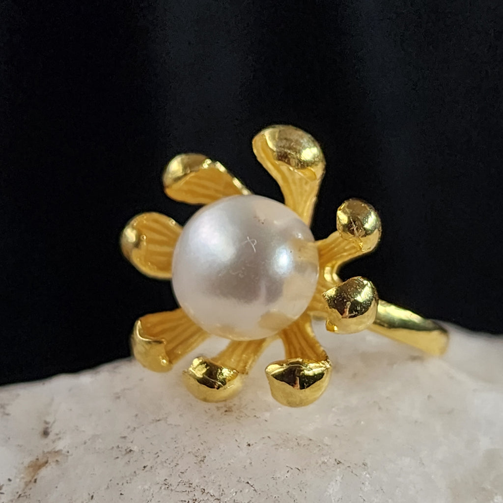 Look Into the Sun / 8 / Most Popular Jewelry Silver Gold Rings Natural Pearls Hypoallergenic Jewelry Gift For Women