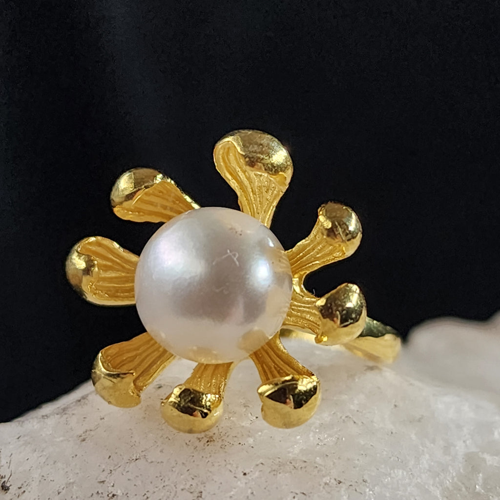 Look Into the Sun / 8 / Most Popular Jewelry Silver Gold Rings Natural Pearls Hypoallergenic Jewelry Gift For Women