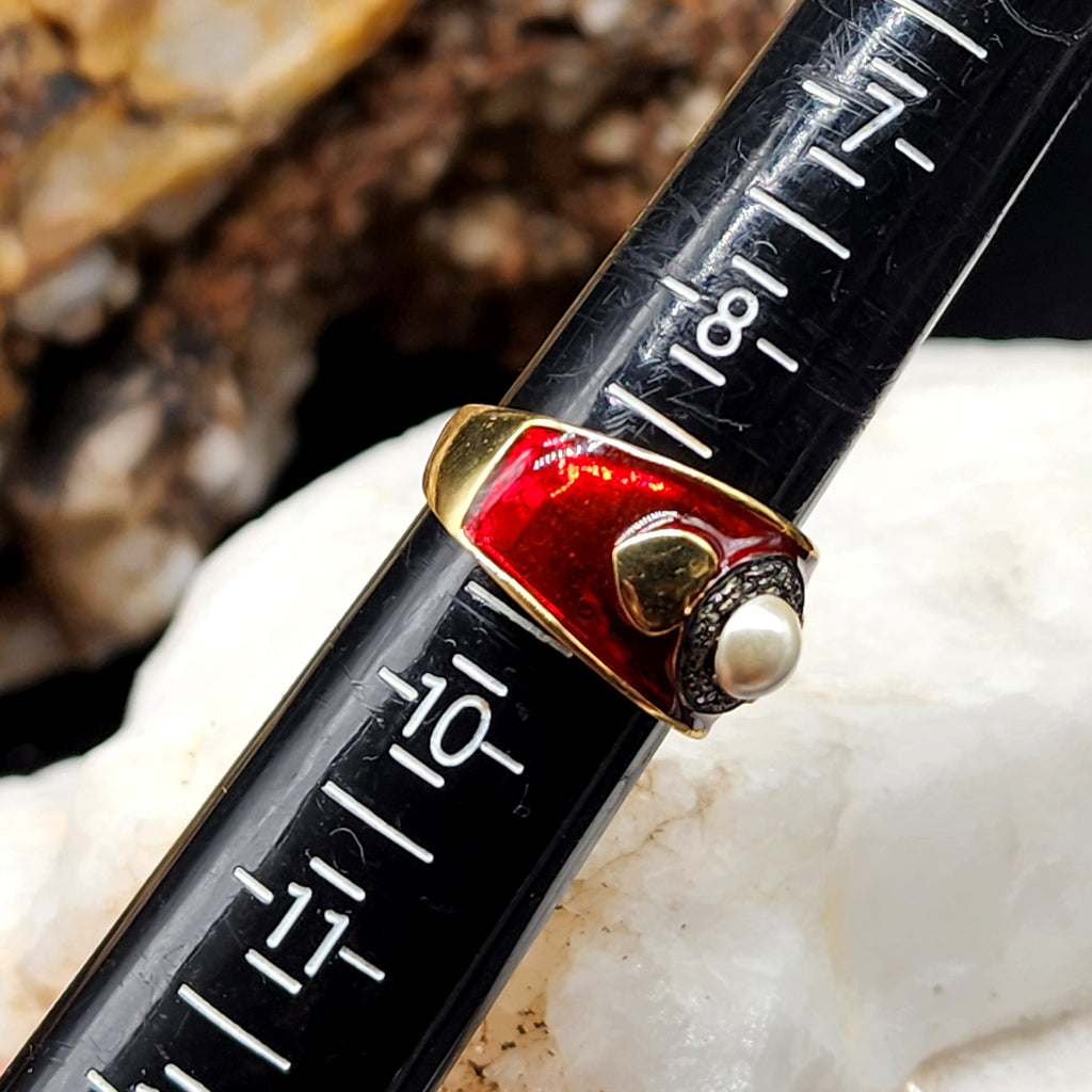 VIVA LA VIDA / 9 / Silver Gold Ring Natural Pearls Stone Hypoallergenic Jewelry Most Popular Jewelry Gift For Women