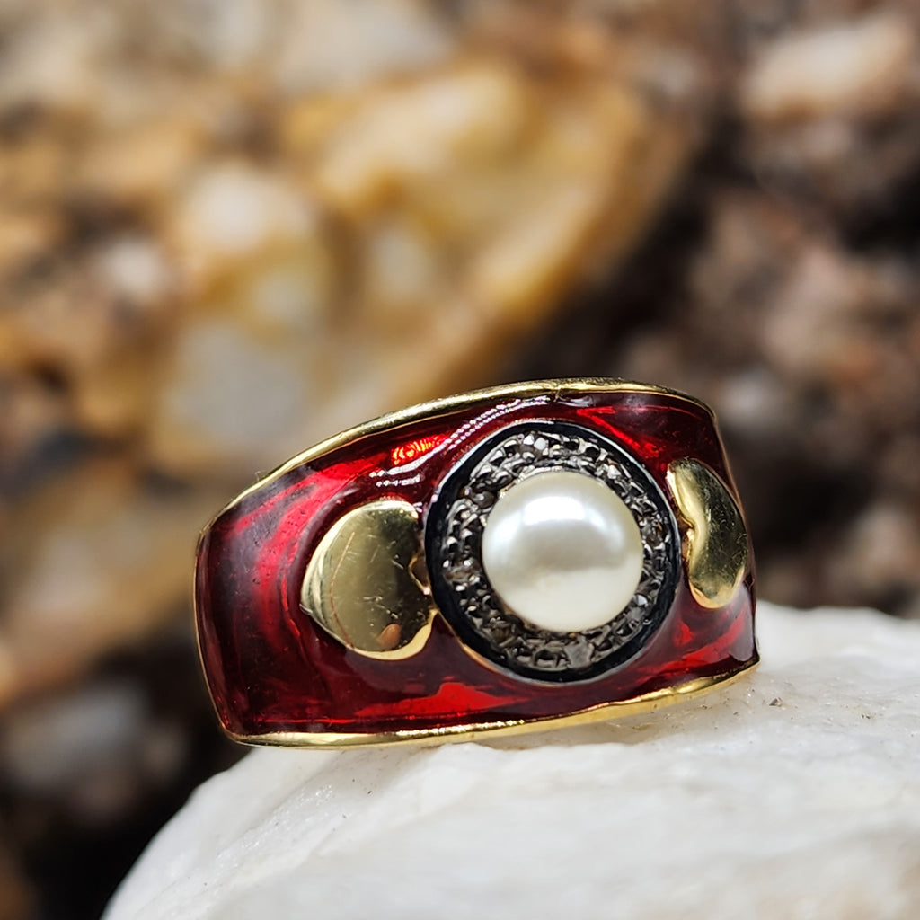 VIVA LA VIDA / 9 / Silver Gold Ring Natural Pearls Stone Hypoallergenic Jewelry Most Popular Jewelry Gift For Women