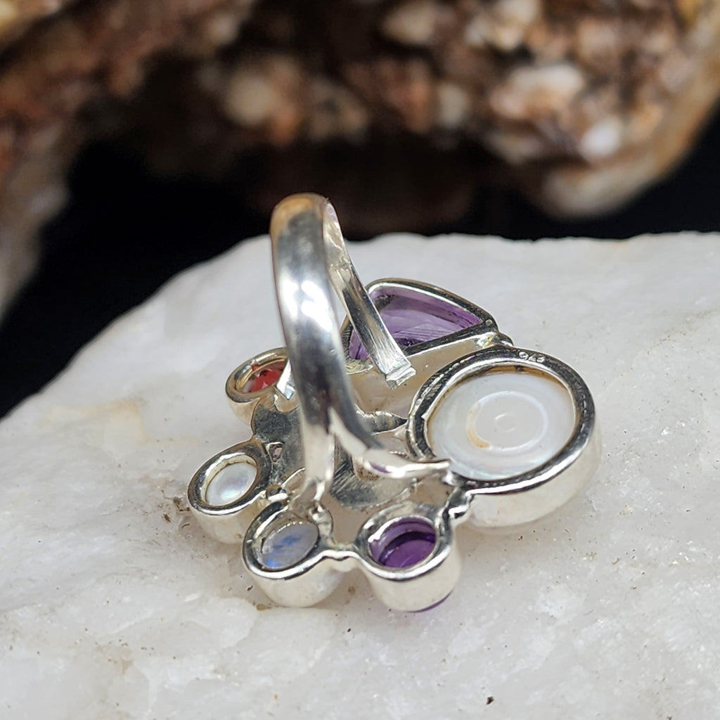 ALLIANCE / 6 / Designer Silver Ring Natural Pearls Stone Hypoallergenic Jewelry Most Popular Jewelry Gift For Women