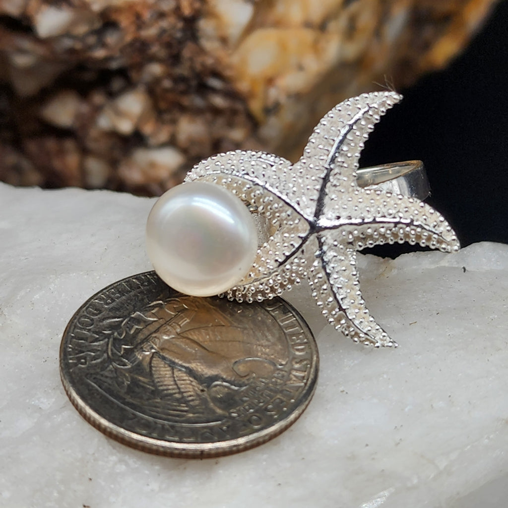 Islander Treasure / 8 / Silver Ring Natural Pearls Stone Hypoallergenic Jewelry Most Popular Jewelry Gift For Women