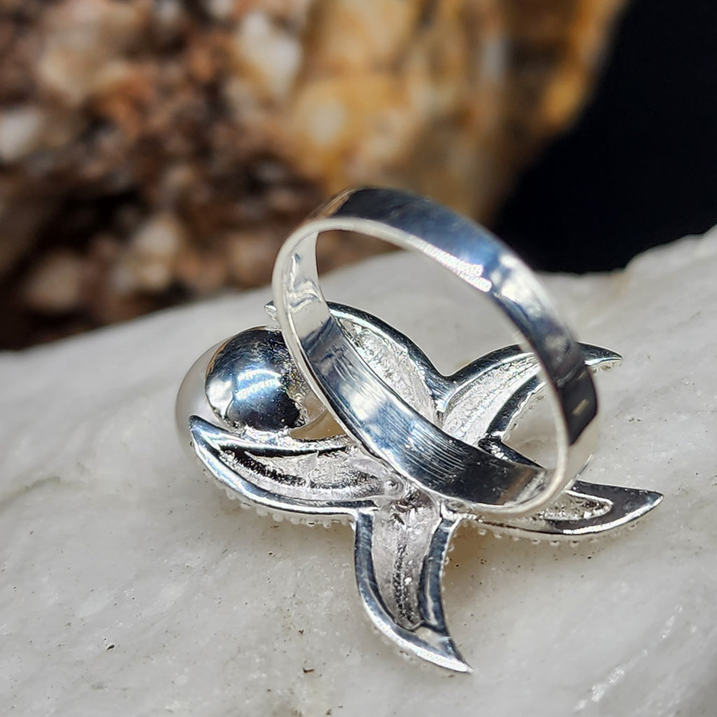 Islander Treasure / 8 / Silver Ring Natural Pearls Stone Hypoallergenic Jewelry Most Popular Jewelry Gift For Women