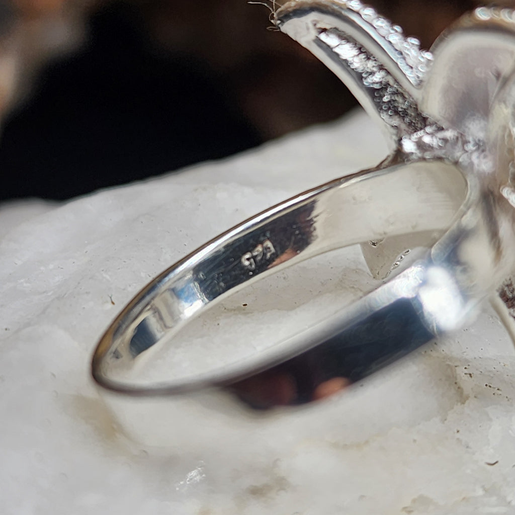 Islander Treasure / 8 / Silver Ring Natural Pearls Stone Hypoallergenic Jewelry Most Popular Jewelry Gift For Women