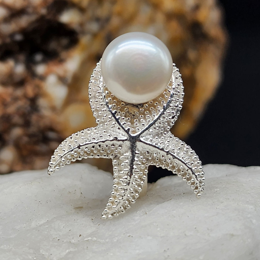 Islander Treasure / 8 / Silver Ring Natural Pearls Stone Hypoallergenic Jewelry Most Popular Jewelry Gift For Women