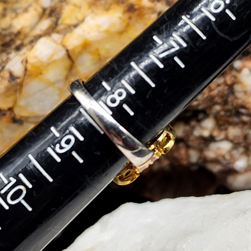 Spice of Life / 8.2 / Designer Jewelry Amethist Diamond Unique Ring Hypoallergenic Silver 925/14K Gold Ring Gift for Momen