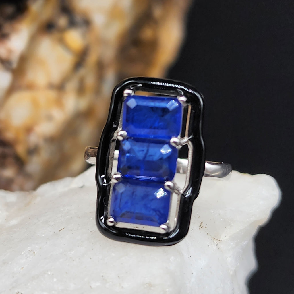 Catching Luck / 6.5/ Designer Jewelry Tanzanite Stone Unique Ring Hypoallergenic Silver 925 Ring Gift for Momen