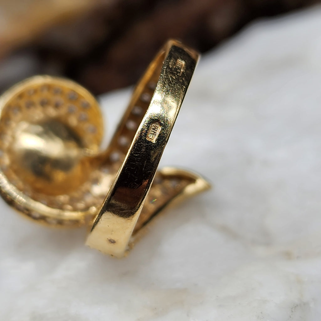 Know Me Better / 8 / Designer Gold Solid 535/ 14k Ring Natural Pearl Stone Hypoallergenic Jewelry Most Popular Jewelry Gift For Women