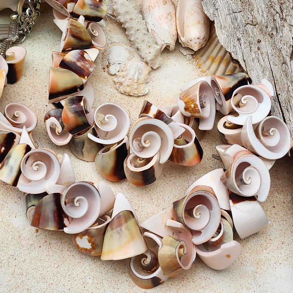 PURE WATTERS / Natural Ocean Shells Seashell Neckless Natural Shell Centerpiece Elegant Handmade Jewelry Perfect Gift for Her