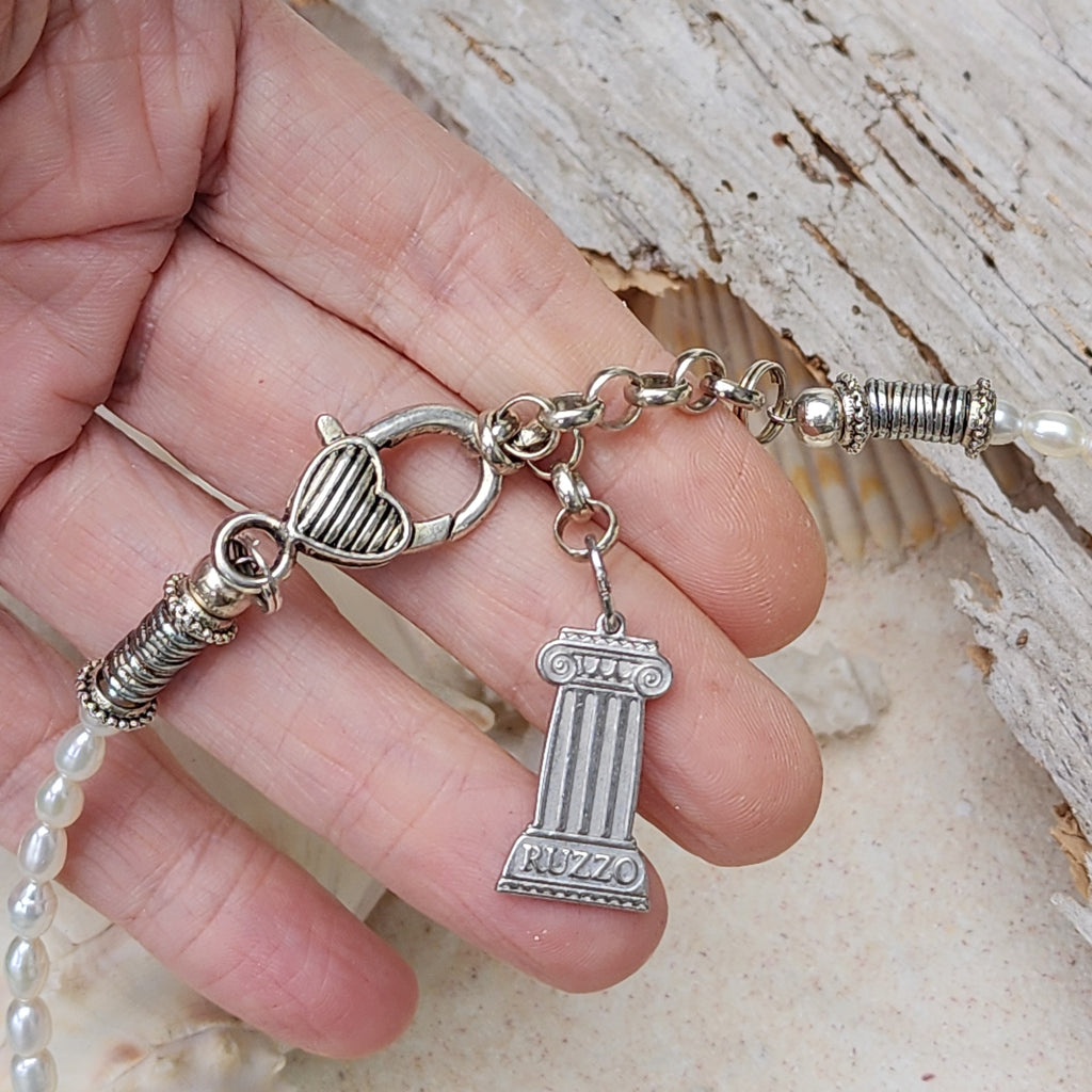 Florida Springs / Designer Mermade Jewelry Large Ocean Shell Necklace Shell Mother Of Pearl Stone Necklace Boho Seashell Necklace