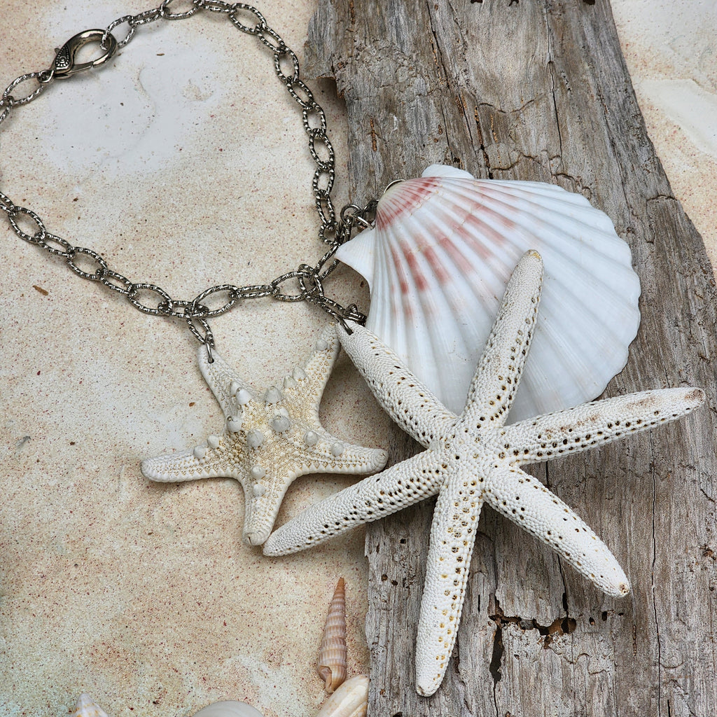 HOLLYWOOD MERMAIDS / Designer Mermade Jewelry Large Sea Star Necklace Ocean Shells Necklace Boho Necklace for Mermade