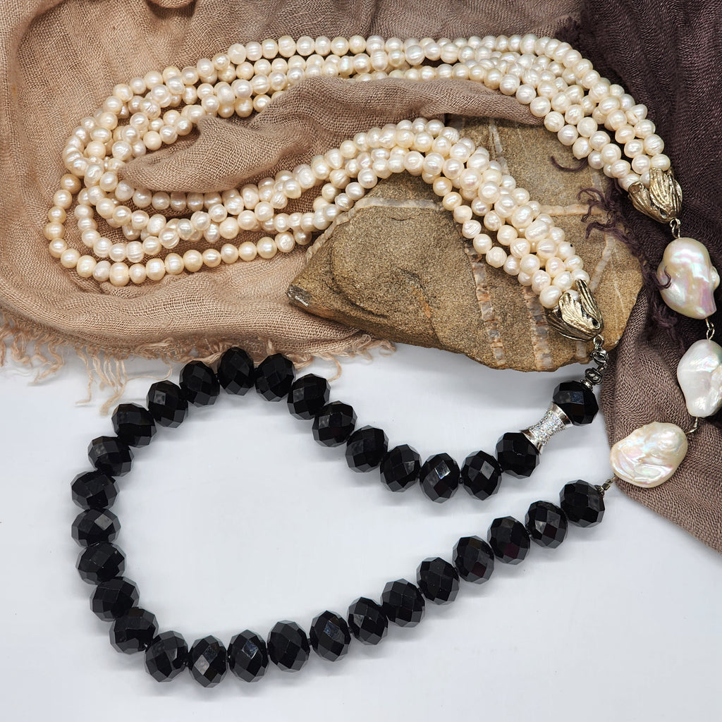 Mother of the Bride / Designer Jewelry Silver Pendant Large Genuine Baroque Pearl Unique Pearls Jewelry Gift For Lady Big Pearl Necklace