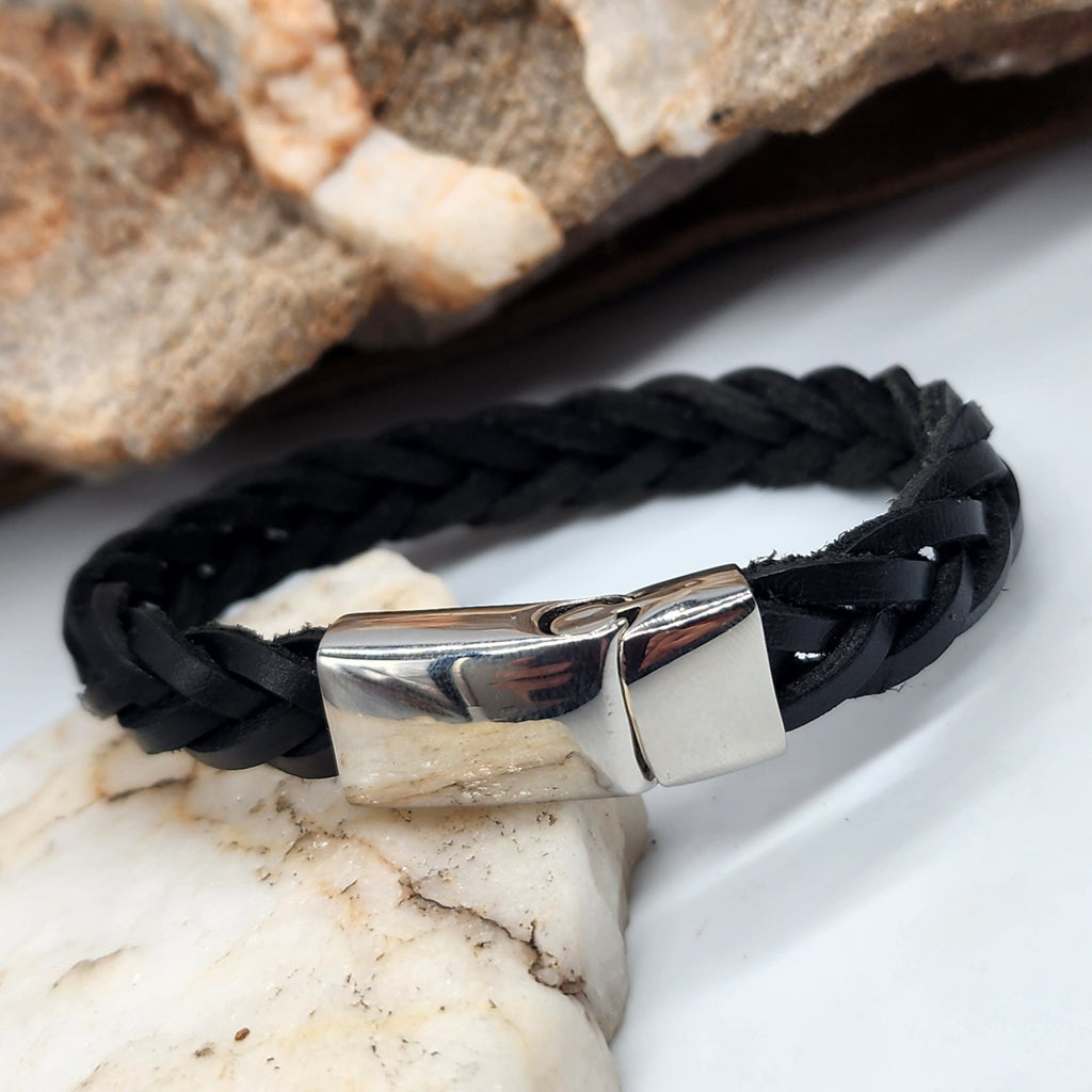 Foreigner / Leather Bracelet for Men Men's Size 9 Leather Men's Jewelry Gift For Man Accessory