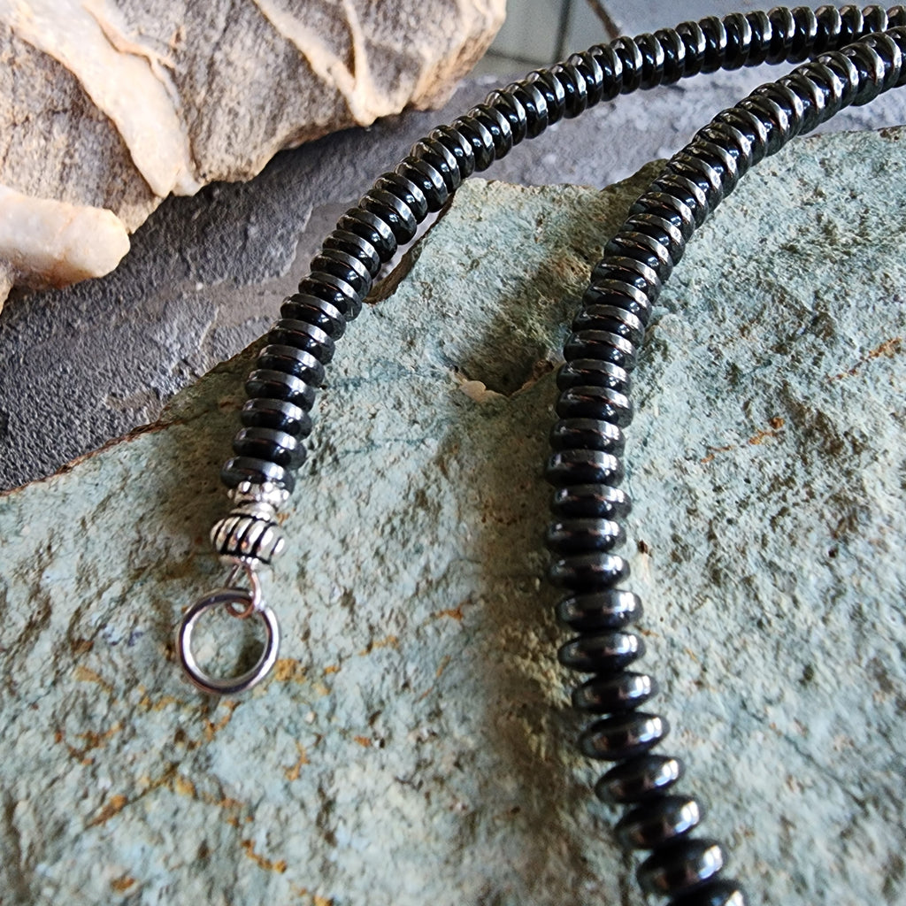 Pumapunku / Designer Jewelry Raw Amber Pyrite Pendant Hypoallergenic Lava Stone Necklace