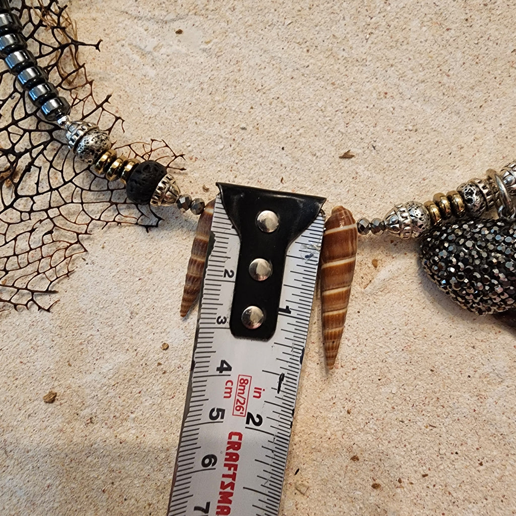 MACO ISLAND / Modern Man Necklace Mer-Men Tang Big Tooth Pendant Merman Jewelry