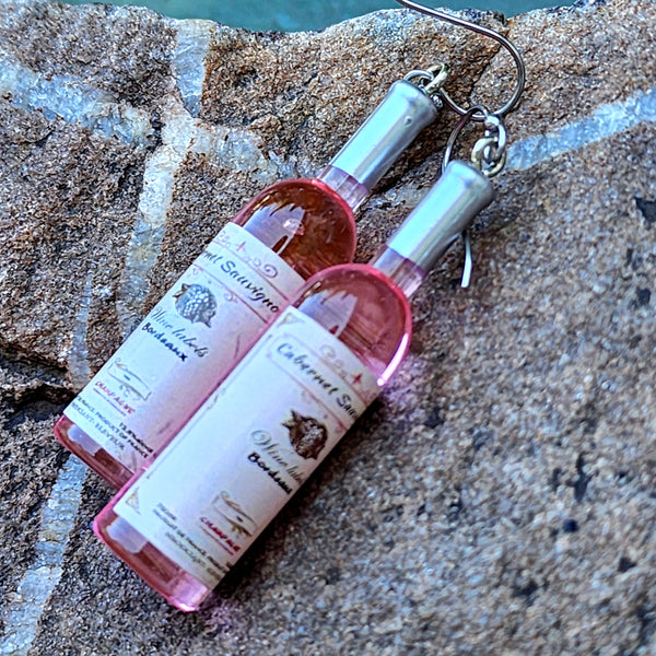 Rose All Day / Best Holiday Gift Bottle of Fine Rose Wine Hypoallergenic Designer Earrings Limited Holidays Offer Rose All Day / Best Holiday Gift Bottle of Fine Rose Wine Hypoallergenic Designer Earrings Limited Holidays Offer
