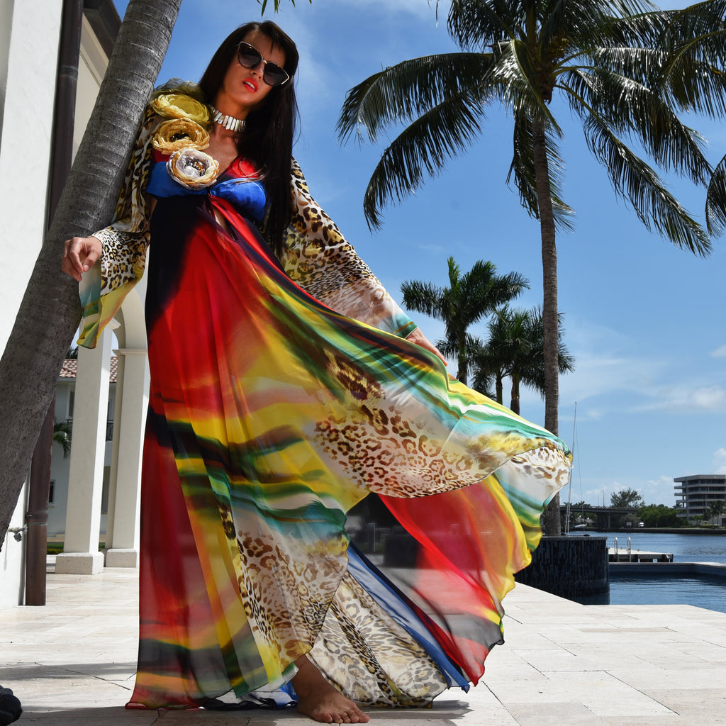 MAKE ME YOURS / Designer Maxi Dress Boho Luxury Resort Wear Fabric Dress Artisan Concept Clothing Unique Upcycled Couture