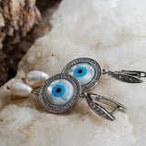 All Eyes On You / Designer Jewelry Silver Earrings Natural Pearls Hypoallergenic Jewelry Most Popular Jewelry Gift For Women